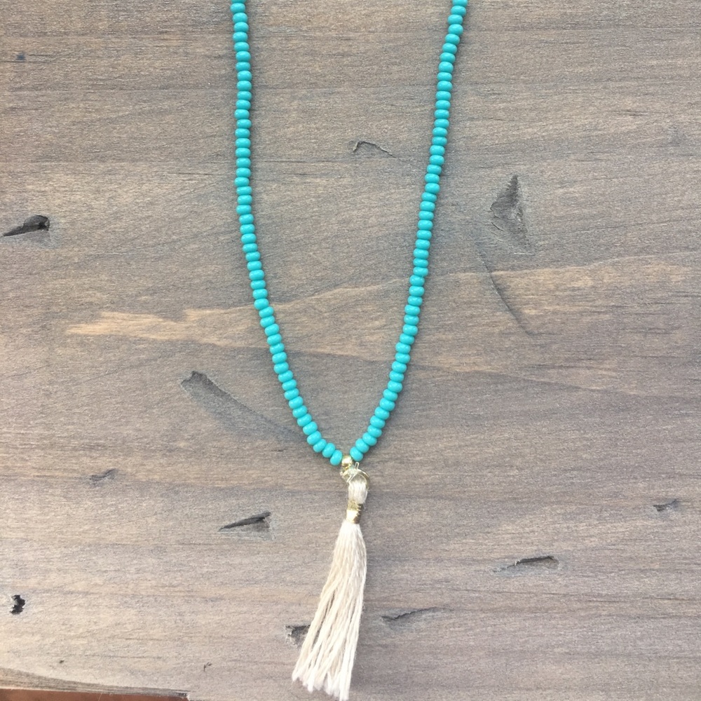 Turquoise tassel bracelet